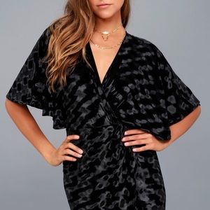 Lulu’s velvet wrap dress